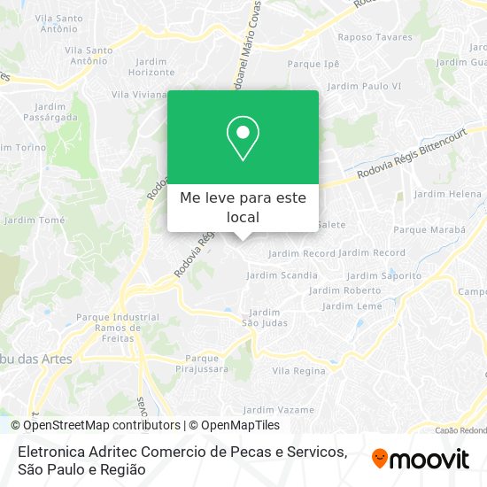 Eletronica Adritec Comercio de Pecas e Servicos mapa