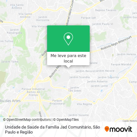 Unidade de Saúde da Família Jad Comunitário mapa