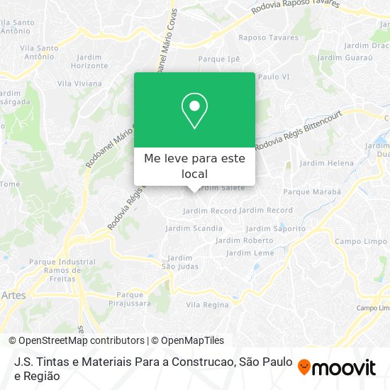 J.S. Tintas e Materiais Para a Construcao mapa