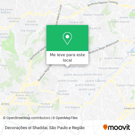Decorações el Shaddai mapa