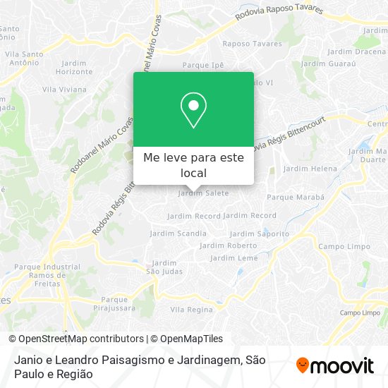 Janio e Leandro Paisagismo e Jardinagem mapa