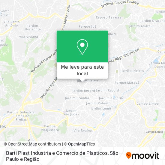 Barti Plast Industria e Comercio de Plasticos mapa