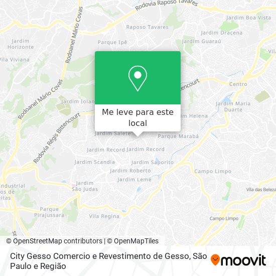 City Gesso Comercio e Revestimento de Gesso mapa