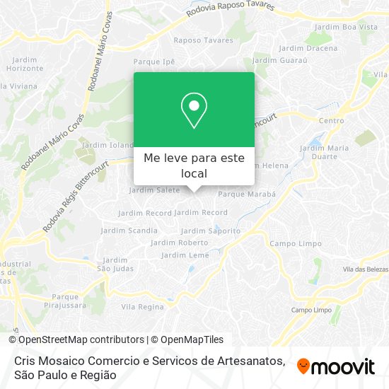 Cris Mosaico Comercio e Servicos de Artesanatos mapa