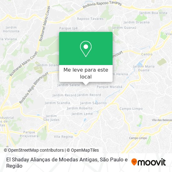 El Shaday Alianças de Moedas Antigas mapa