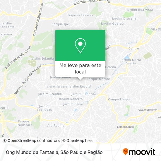 Ong Mundo da Fantasia mapa