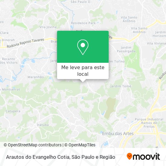 Arautos do Evangelho Cotia mapa