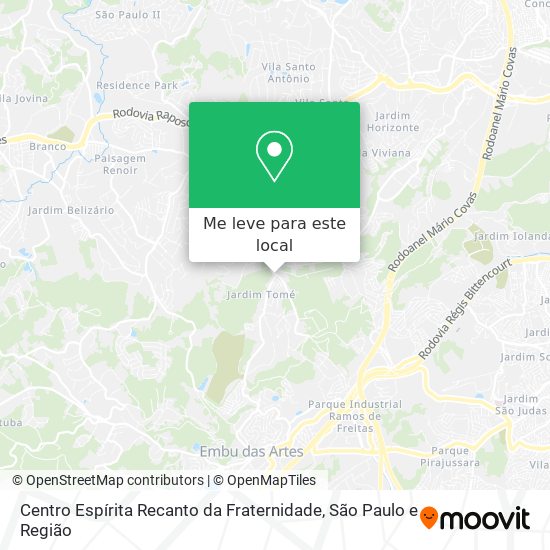 Centro Espírita Recanto da Fraternidade mapa