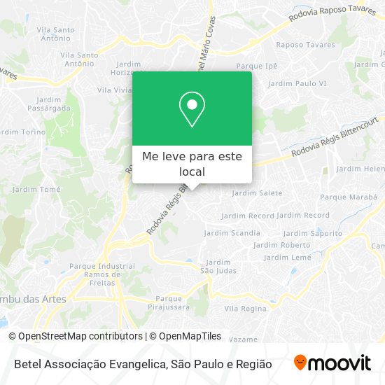 Betel Associação Evangelica mapa