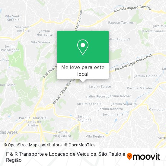 F & R Transporte e Locacao de Veiculos mapa