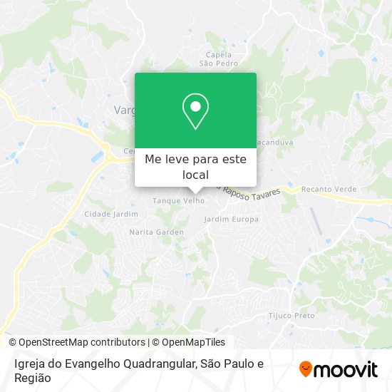 Igreja do Evangelho Quadrangular mapa