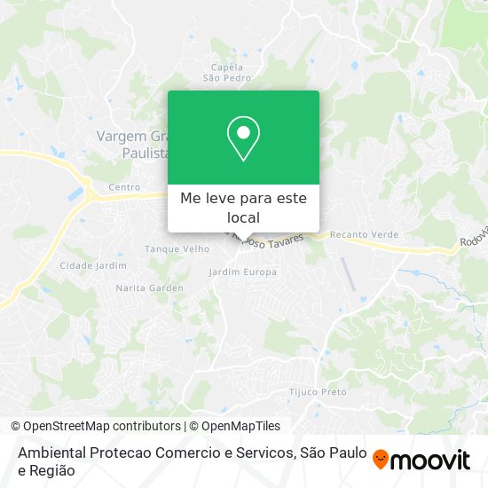 Ambiental Protecao Comercio e Servicos mapa
