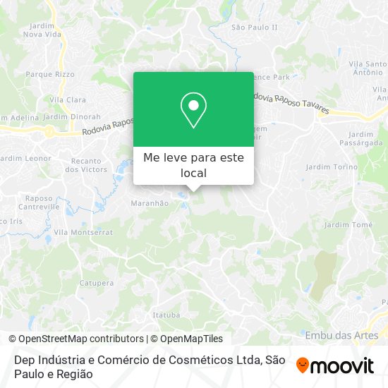 Dep Indústria e Comércio de Cosméticos Ltda mapa