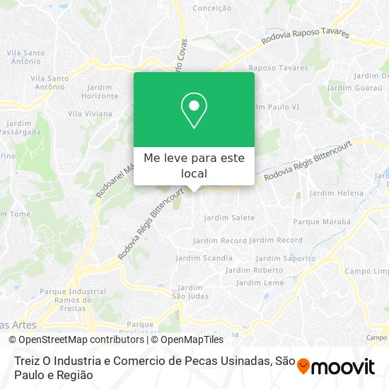 Treiz O Industria e Comercio de Pecas Usinadas mapa