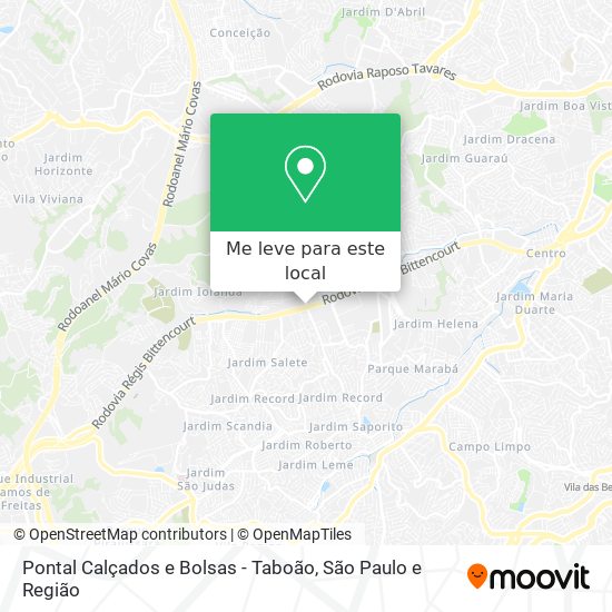 Pontal Calçados e Bolsas - Taboão mapa