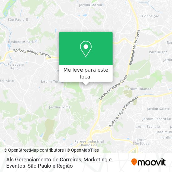 Als Gerenciamento de Carreiras, Marketing e Eventos mapa