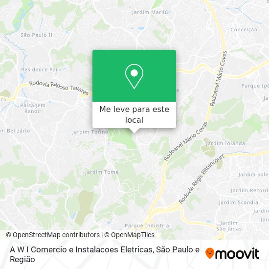 A W I Comercio e Instalacoes Eletricas mapa