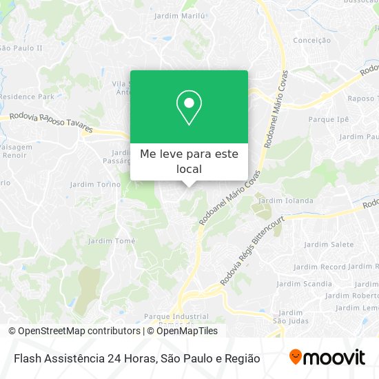 Flash Assistência 24 Horas mapa