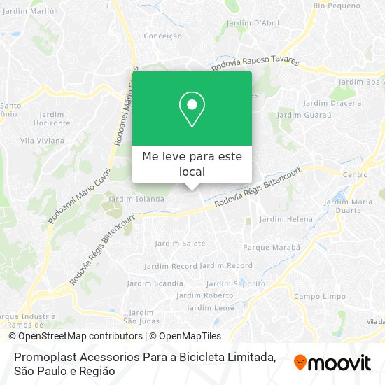 Promoplast Acessorios Para a Bicicleta Limitada mapa