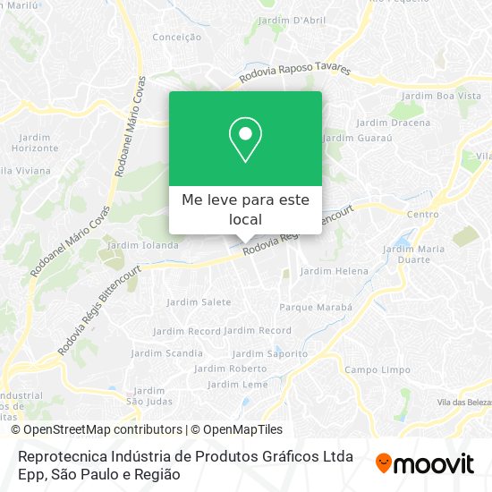 Reprotecnica Indústria de Produtos Gráficos Ltda Epp mapa