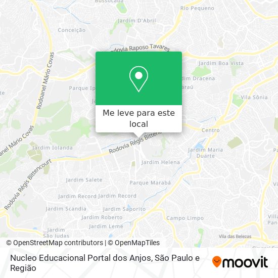 Nucleo Educacional Portal dos Anjos mapa