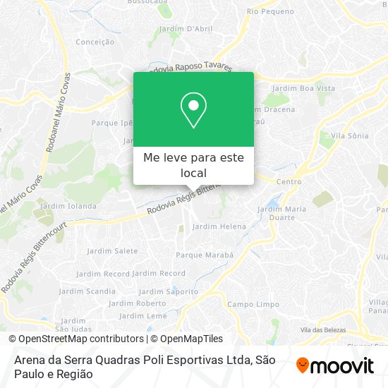 Arena da Serra Quadras Poli Esportivas Ltda mapa