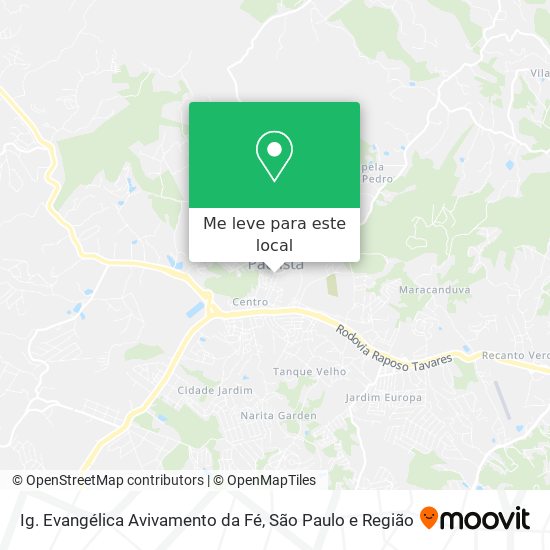 Ig. Evangélica Avivamento da Fé mapa