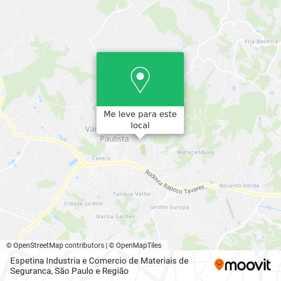 Espetina Industria e Comercio de Materiais de Seguranca mapa