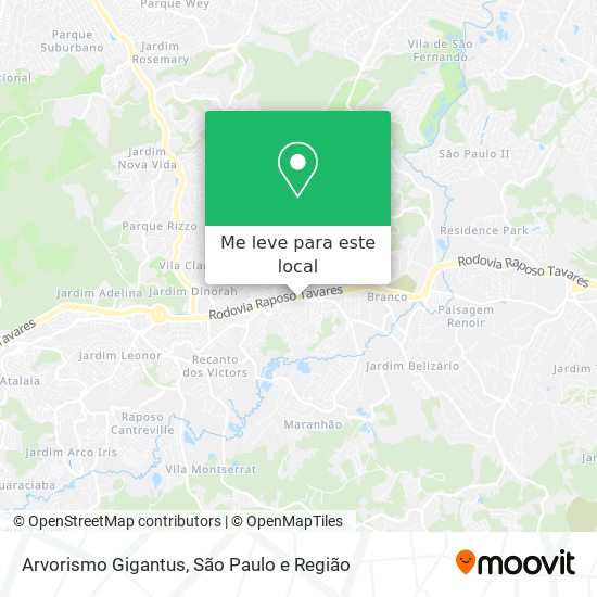Arvorismo Gigantus mapa