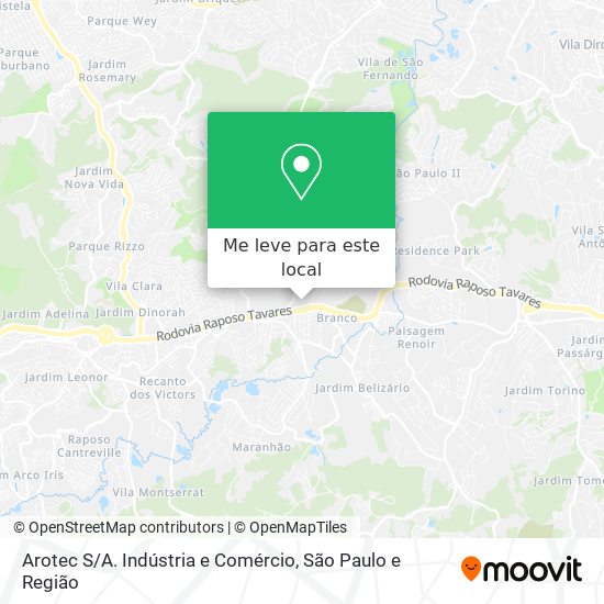 Arotec S / A. Indústria e Comércio mapa