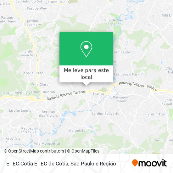 ETEC Cotia ETEC de Cotia mapa