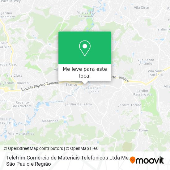 Teletrim Comércio de Materiais Telefonicos Ltda Me mapa
