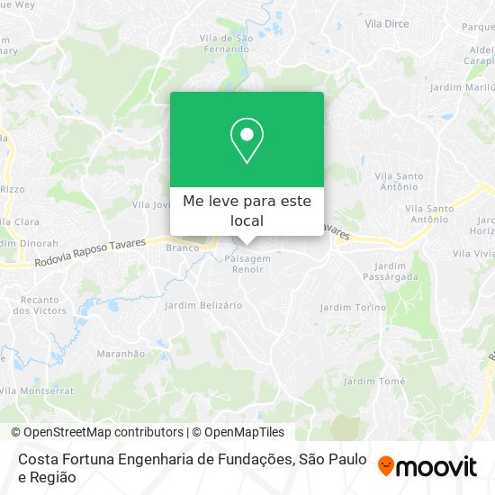Costa Fortuna Engenharia de Fundações mapa