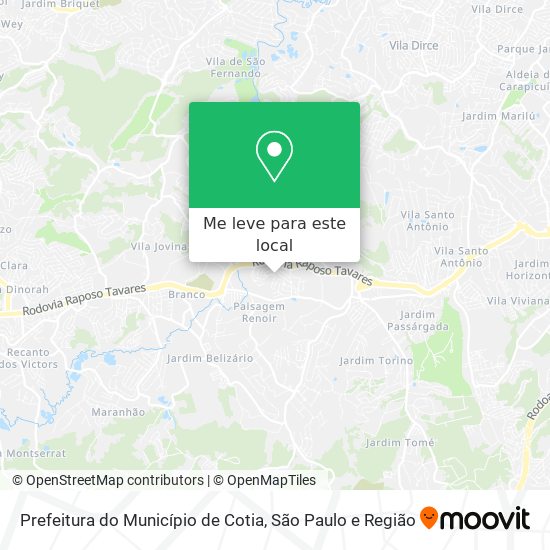 Prefeitura do Município de Cotia mapa