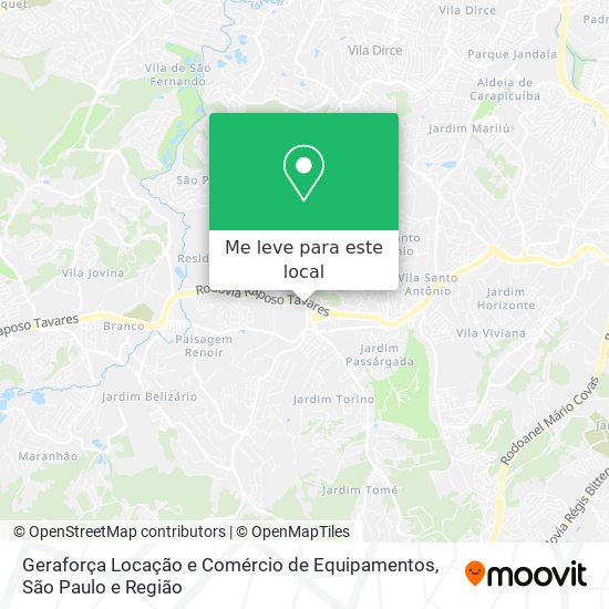 Geraforça Locação e Comércio de Equipamentos mapa