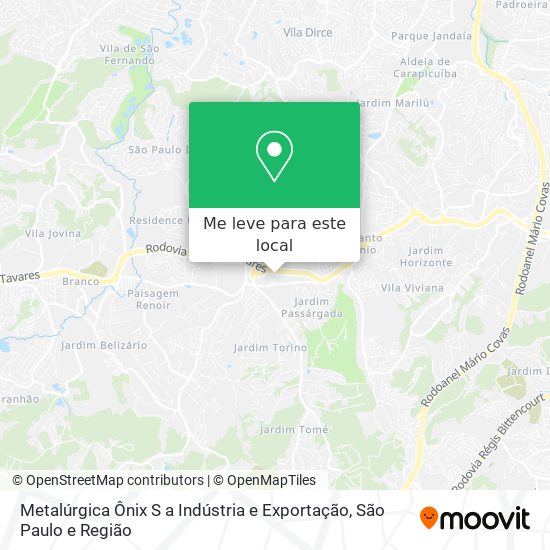 Metalúrgica Ônix S a Indústria e Exportação mapa