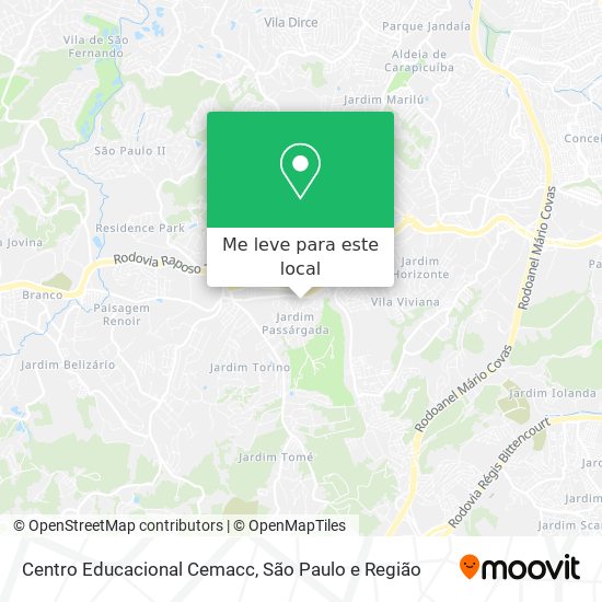 Centro Educacional Cemacc mapa
