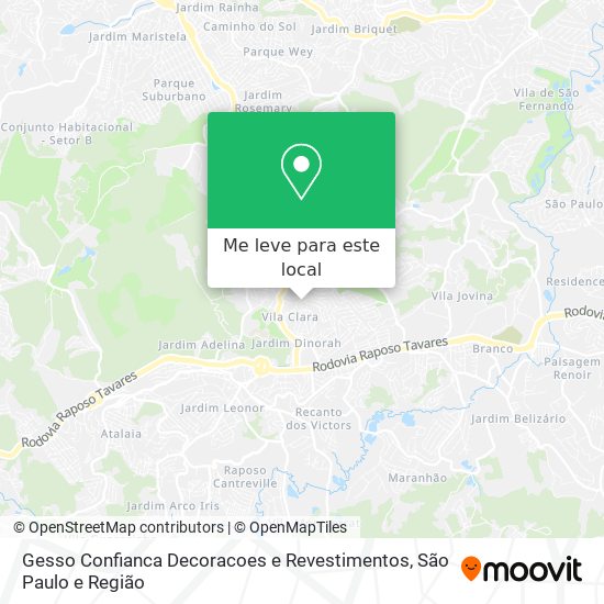 Gesso Confianca Decoracoes e Revestimentos mapa