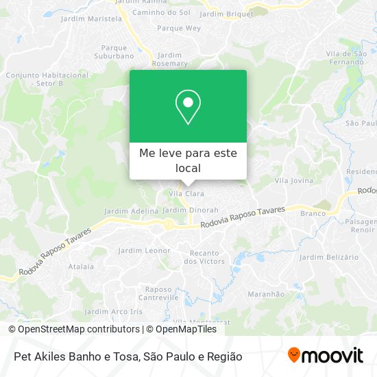 Pet Akiles Banho e Tosa mapa