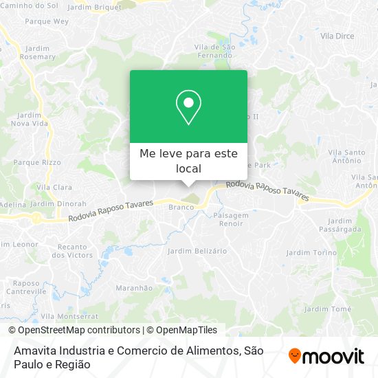 Amavita Industria e Comercio de Alimentos mapa
