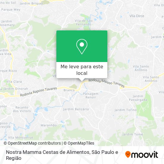 Nostra Mamma Cestas de Alimentos mapa