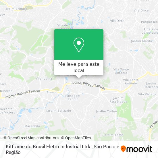 Kitframe do Brasil Eletro Industrial Ltda mapa