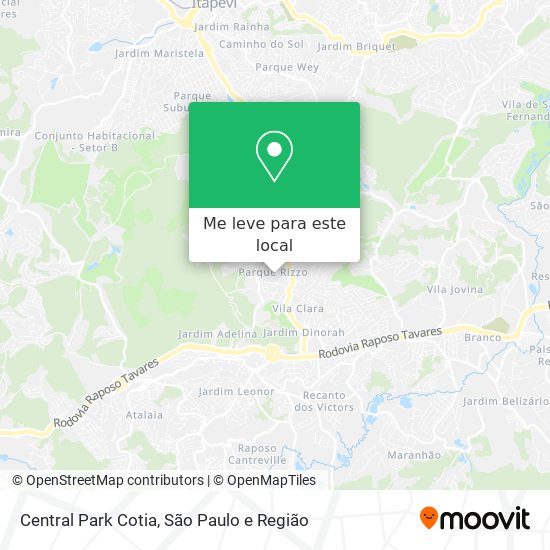 Central Park Cotia mapa