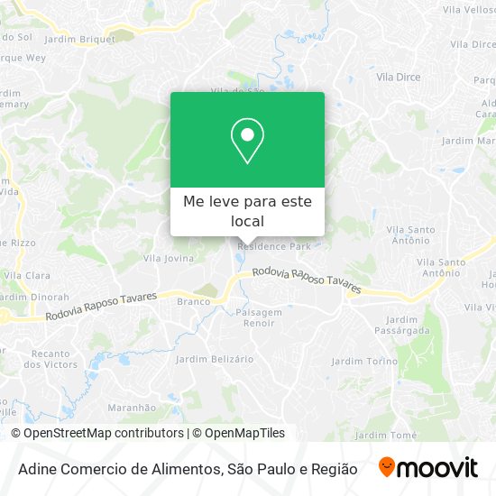Adine Comercio de Alimentos mapa