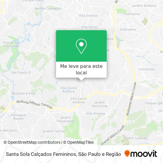 Santa Sola Calçados Femininos mapa