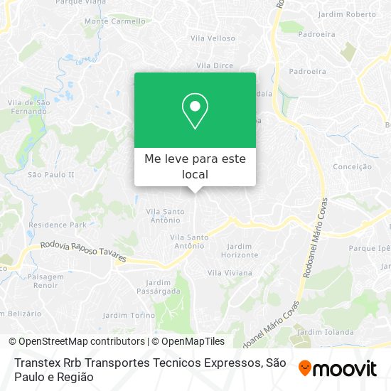Transtex Rrb Transportes Tecnicos Expressos mapa