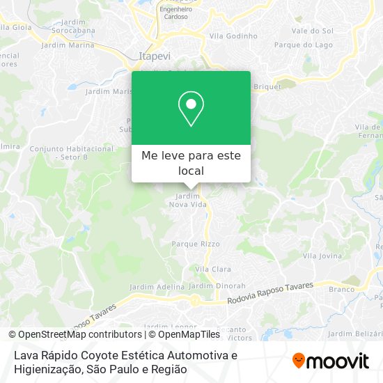 Lava Rápido Coyote Estética Automotiva e Higienização mapa