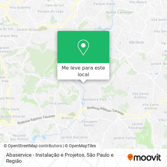 Abaservice - Instalação e Projetos mapa