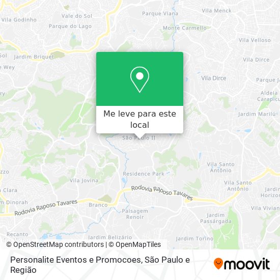 Personalite Eventos e Promocoes mapa