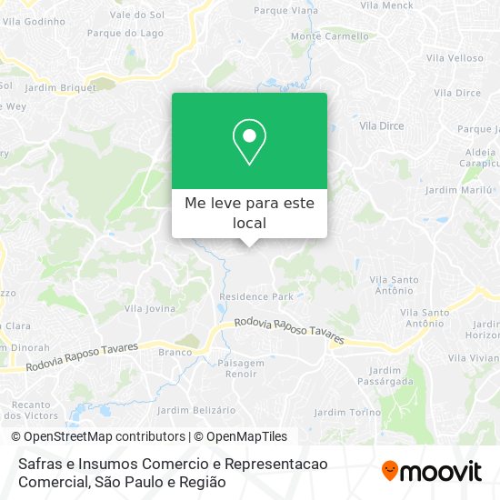 Safras e Insumos Comercio e Representacao Comercial mapa